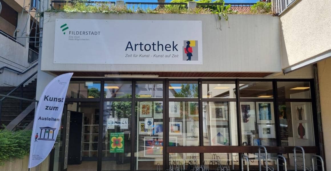 Eingang der Artothek in Filderstadt
