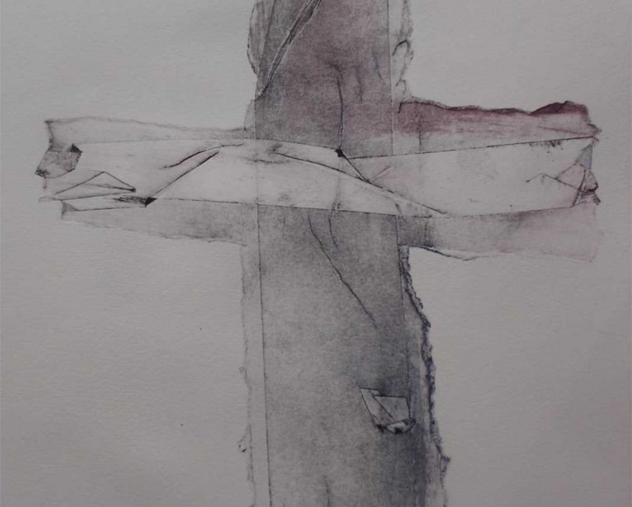 Kreuz (5), Materialdruck, 40 x 26 cm